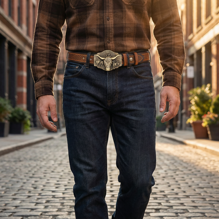 Rancher Cow Head Belt
