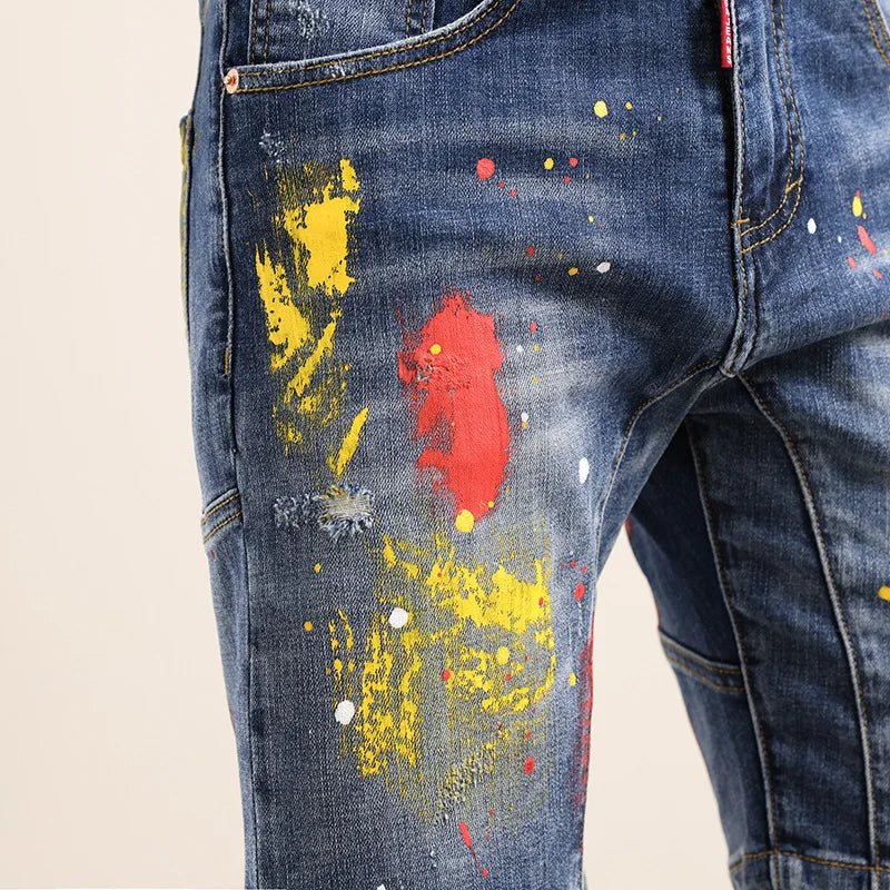 Splash Denim Shorts