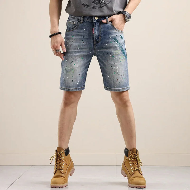 Splash Denim Shorts