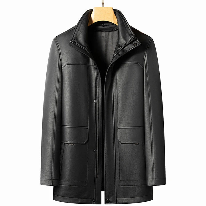 Genuine Leather &amp; Mink Fur Coat