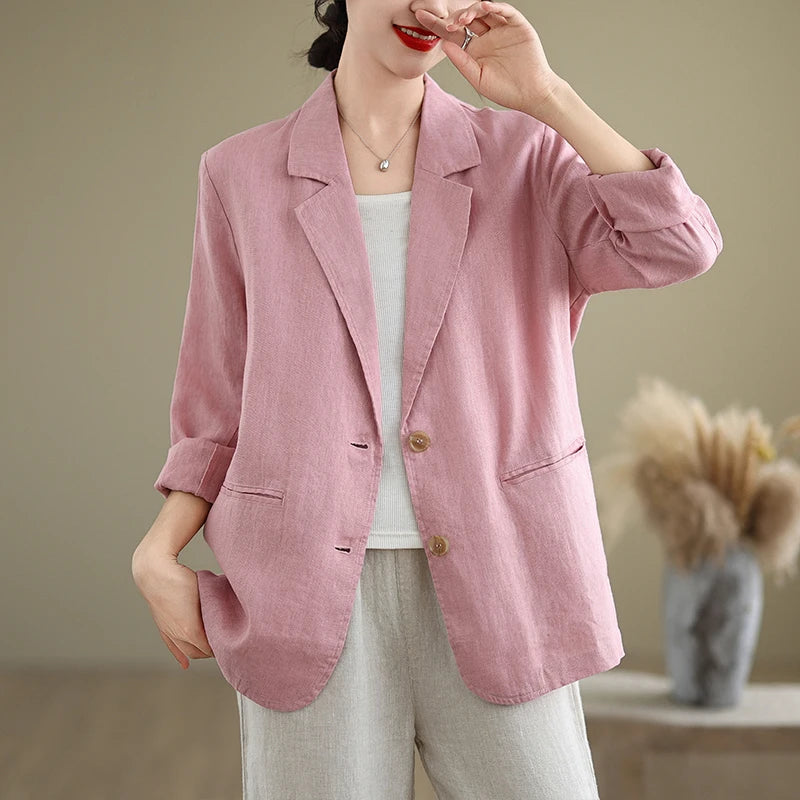 Classic Linen Blazer