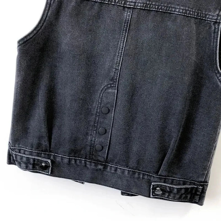 Noir Denim Vest