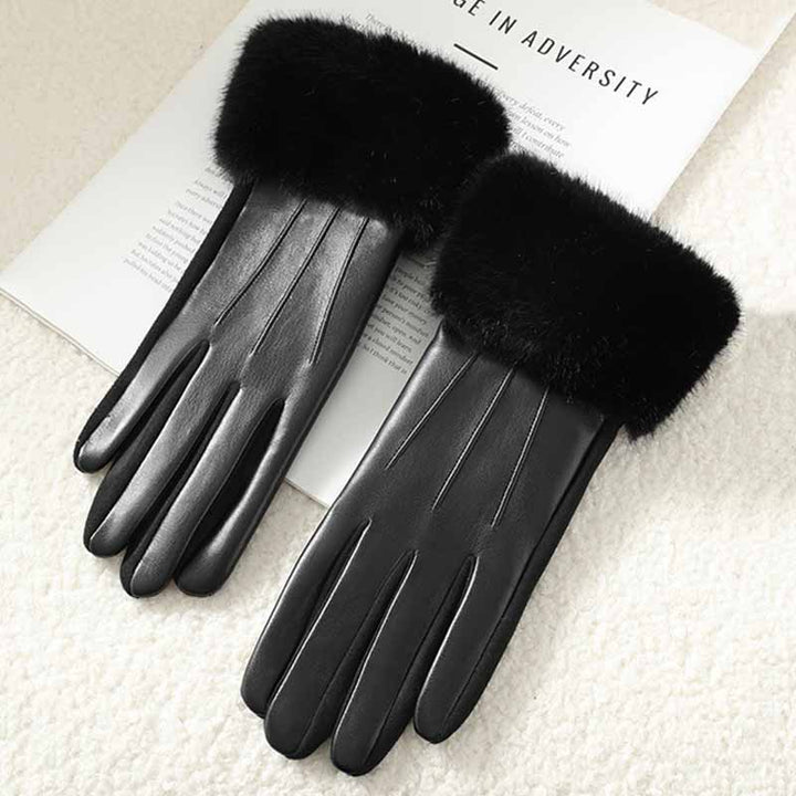 Ruby Fur Gloves
