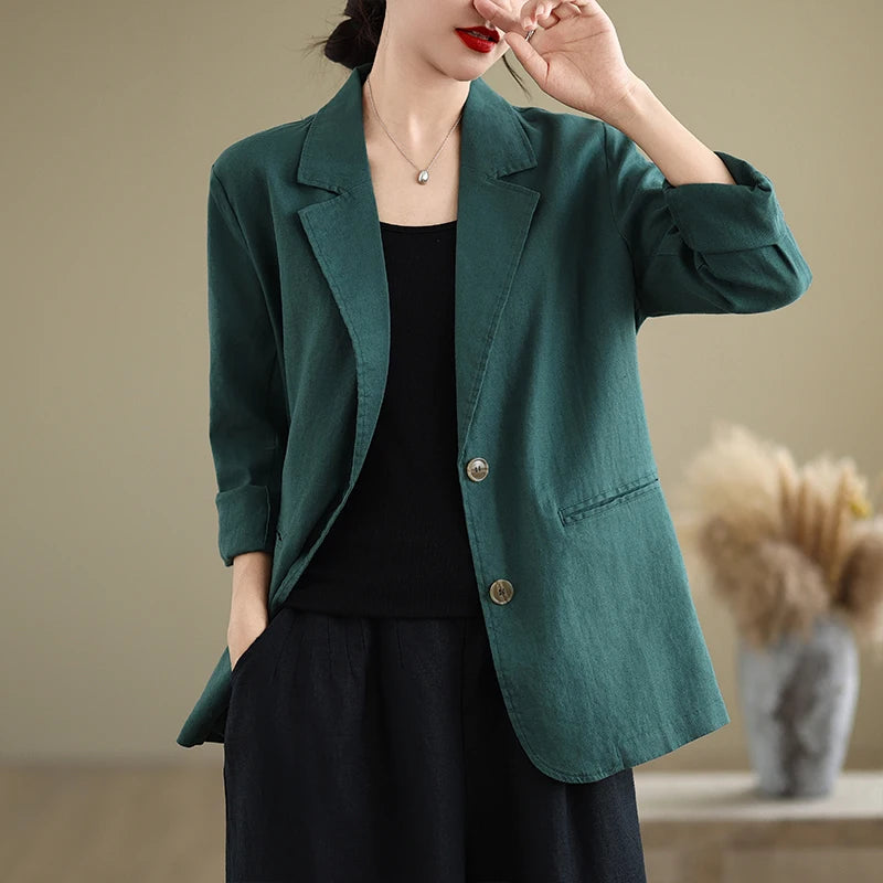 Classic Linen Blazer